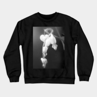 white bleeding hearts, black and white #2 Crewneck Sweatshirt